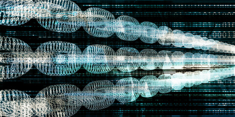 Block Chain Binary Background