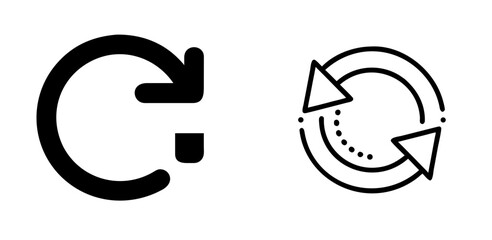 Refresh Icon for Reload, Update, Sync, Reset, and Data Synchronization in User Interfaces