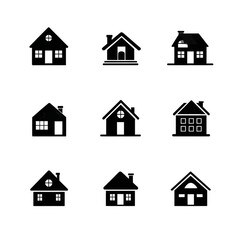 Fototapeta premium A set of houses with a variety of styles and sizes