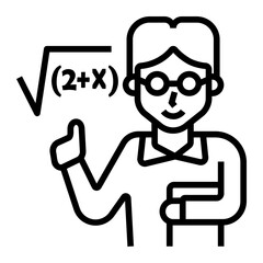 teacher Line Icon