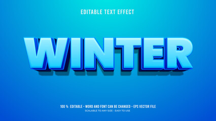 winter editable text effect 