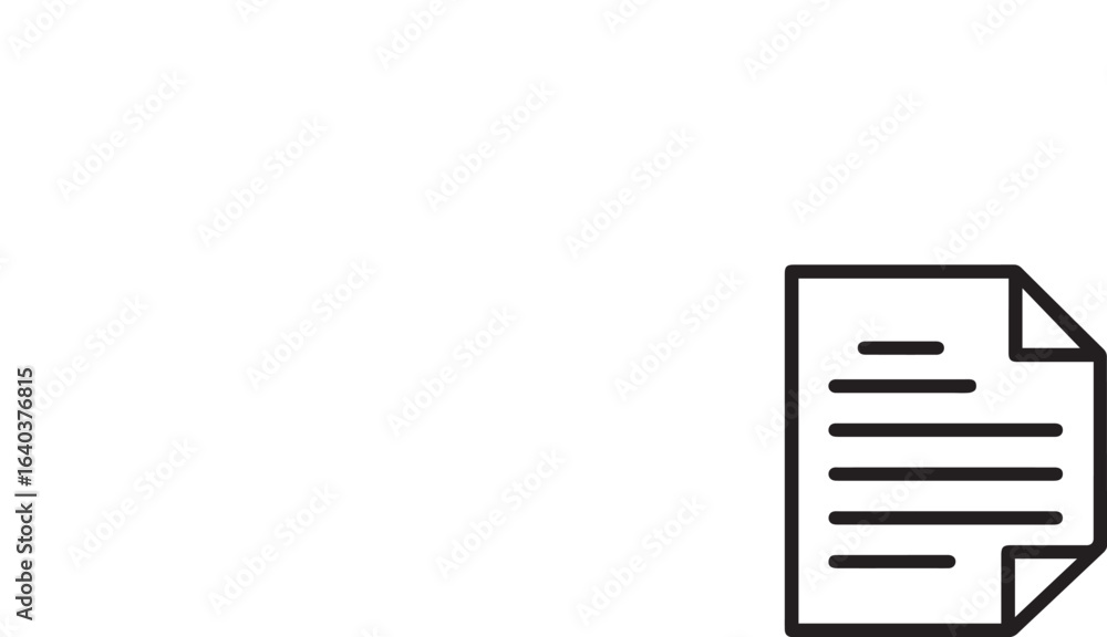 Poster streamlined document icon for efficient office management, symbolizing organized paperwork and acces