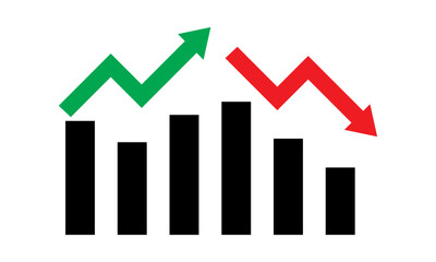 bar chart trend vector template design