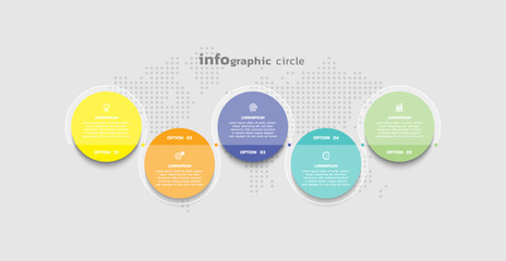 Vector infographic business template colorful design