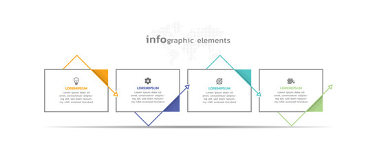 Vector infographic business template colorful design