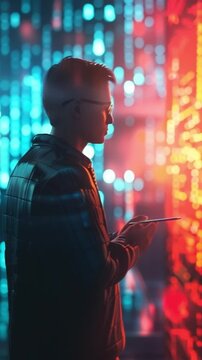 Cryptographer Decoding Secret messages with code 4K Videos