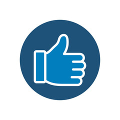 Thumbs up icon vector design illustration template in trendy style