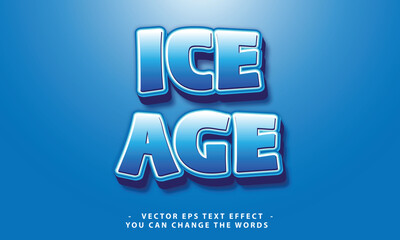 ice age text with effect illustration