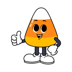 Vector Candy Corn Character Thumbs Up