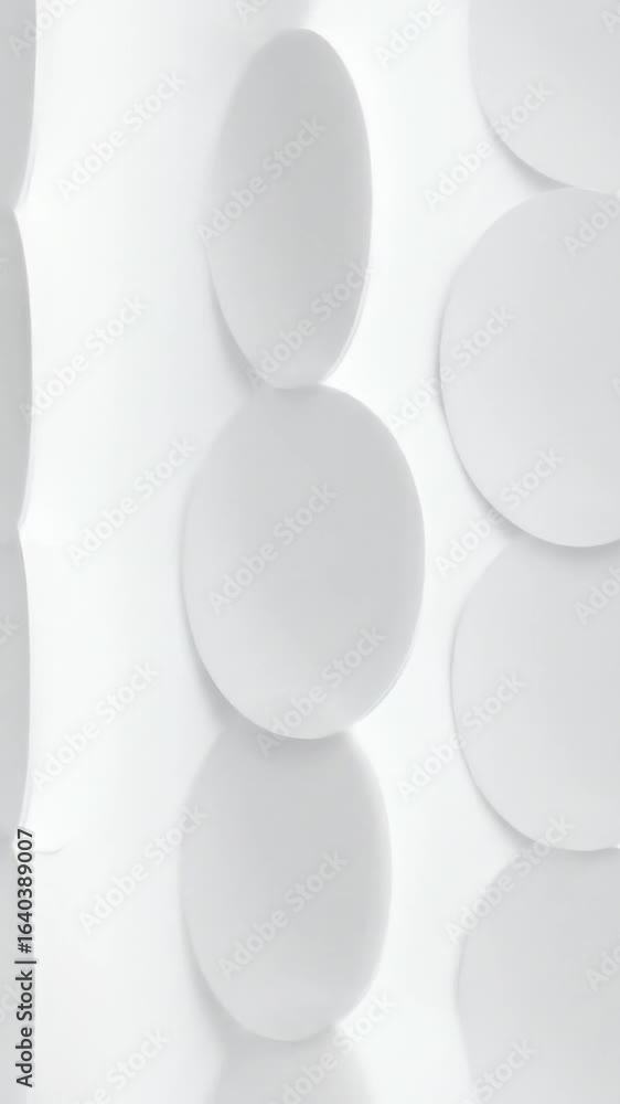 Poster white circular pattern seamless texture minimalist design and neutral color in full frame
