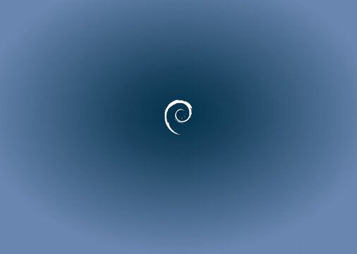 Debian Linux Minimalist Dark Blue Wallpaper Background