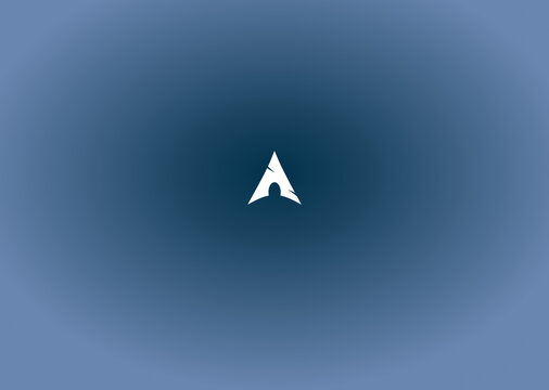 Arch Linux Logo Wallpaper - Minimalist Dark Blue Background