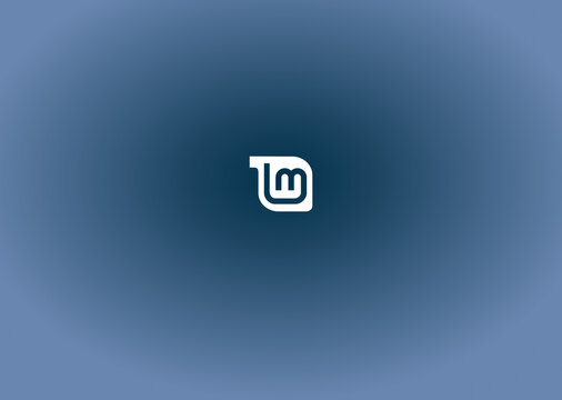 Linux Mint Minimalist Dark Blue Wallpaper Background