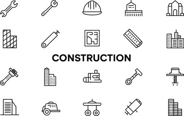 Obraz premium Construction themed icon set