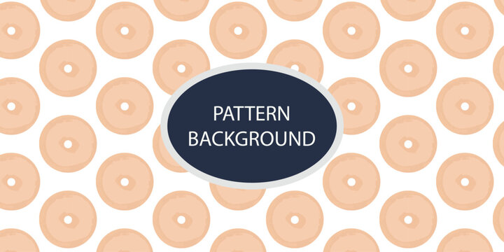 watercolor cute sweet donut pattern background. variant types for donus