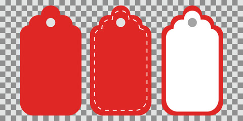 Price Tag Set with Transparent Background EPS Vector Illustration – Blank Sale Labels, Discount Stickers, Shopping Offer Badges, Editable Retail Signage for E-Commerce, Store, and Marketing Design

