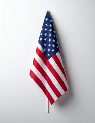 Fototapeta premium Folded American Flag in Minimalist Style for Labor Day