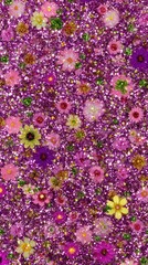 Obraz premium A vibrant, textured floral pattern