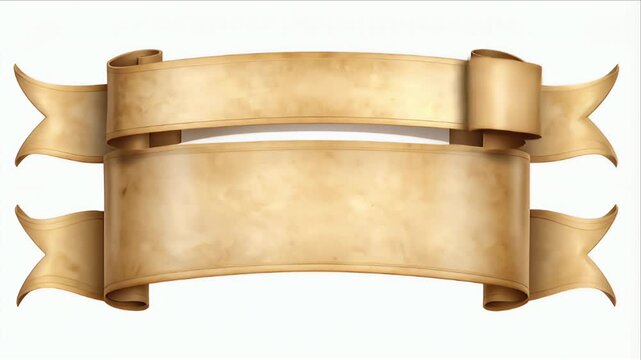 Vintage scroll banner design element