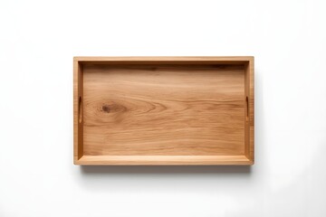 Wood tray isolated on white