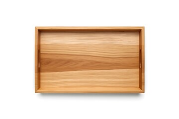 Wood tray isolated on white