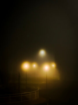 foggy night lights