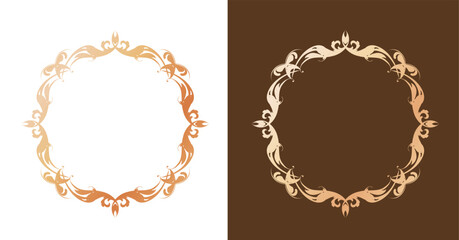 Vintage frame. Design template. Set of gorgeous frames.