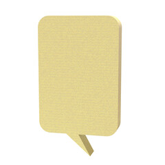 The Balloon text PNG image for conversation concept 3d Rendering.