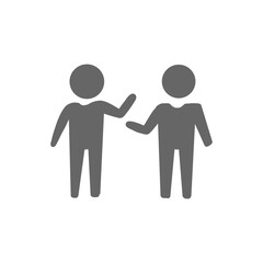 Greeting and Communication Icon／挨拶・対話する人物のピクトグラム