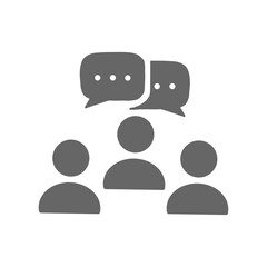 Group Discussion and Communication Icon／グループディスカッションと会話のアイコン