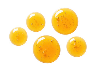 Fototapeta premium Serum gel liquid drops honey isolated on transparent background