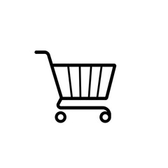 supermarket cart single icon