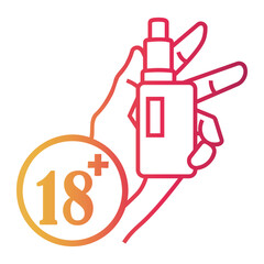 vape Line Gradient Icon