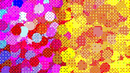 seamless pattern with colorful dots pop geometry abstract retro color background 