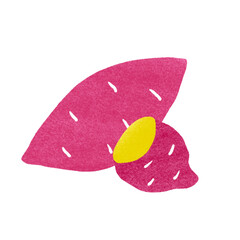 スタンプ風のさつまいものイラスト