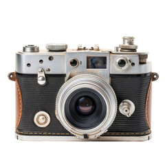 Vintage Camera, Studio Shot, Antique Photography Equipment, Isolated Background, Nostalgia