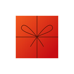 red Christmas gift box ornament