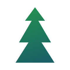 Christmas tree flat graphic design element