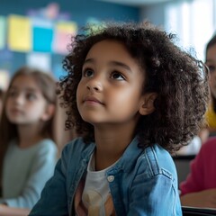 Obraz premium Young students attending classes