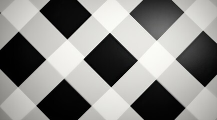 Abstract black and white diamond pattern