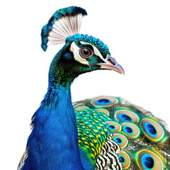 Majestic Peacock Portrait, Close-up, Zoo, Vibrant Plumage