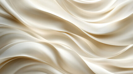 Obraz premium Abstract cream-colored fabric folds, elegant and smooth texture