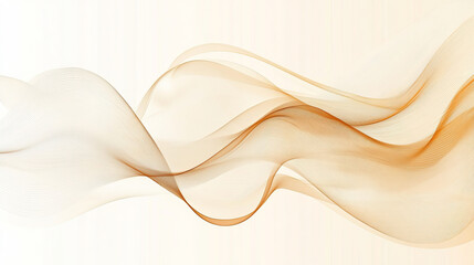 Obraz premium Abstract flowing lines of light amber color against a light background