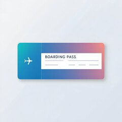 gradient boarding pass template