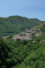 Fototapeta premium The village of Roccamandolfi in Molise, Italy.