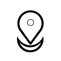 Address place icon symbol. Location icon. Vector Illustration.