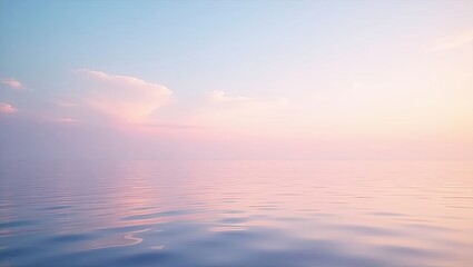 Peaceful water scene at sunrise or sunset.