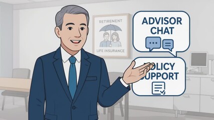 Retirement life insurance advisor chat policy support for secure future planning with confidence peace of mind and long term business guidance