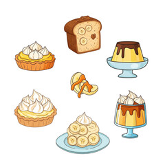 collection of banana cakes and bread