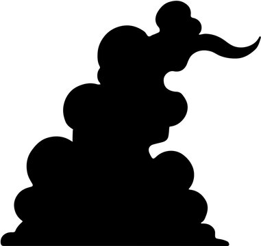 silhouette of a clude / smoke